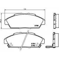 8DB 355 027-221 HELLA КомплеК т гальмівних колодок, дискове гальмо