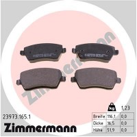 23973.165.1 ZIMMERMANN Комплект гальмівних колодок дисковий гальм