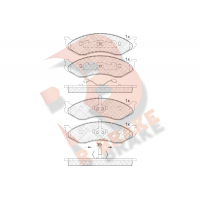 RB0968 R BRAKE Комплект гальмівних колодок дисковий гальм