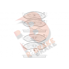 RB0968 R BRAKE Комплект гальмівних колодок дисковий гальм