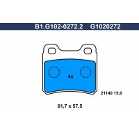 B1.G102-0272.2 GALFER Комплект гальмівних колодок дисковий гальм