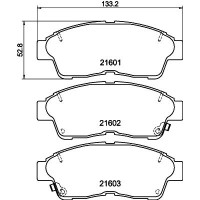 8DB 355 027-101 HELLA КомплеК т гальмівних колодок, дискове гальмо