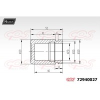 72940027 MAXTECH Поршень корпус скоби гальма