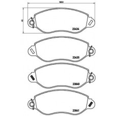 P 24 053 BREMBO Комплект гальмівних колодок дисковий гальм
