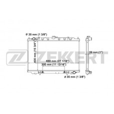 MK-1241 ZEKKERT Радіатор охолодження двигуна