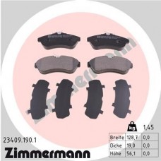 23409.190.1 ZIMMERMANN Комплект гальмівних колодок дисковий гальм