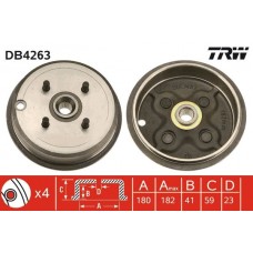 DB4263 TRW Гальмівний барабан