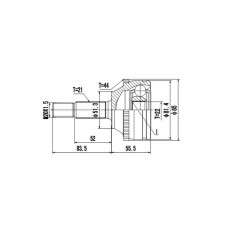 DCV850043 DYNAMATRIX Шарнирный комплект, Привідний вал