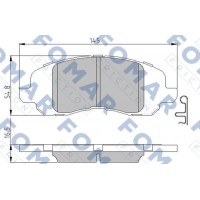 FO 973981 FOMAR Friction Комплект гальмівних колодок дисковий гальм
