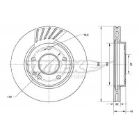 TX 71-13 TOMEX Brakes Гальмівний диск