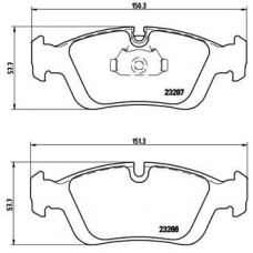 P 06 024 BREMBO Комплект гальмівних колодок дисковий гальм
