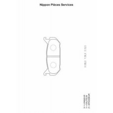 M361A09 NPS Комплект гальмівних колодок дисковий гальм