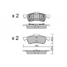 BPMB-2001 AISIN Комплект гальмівних колодок дисковий гальм