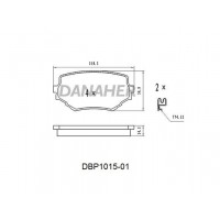 DBP1015-01 DANAHER Комплект гальмівних колодок дисковий гальм