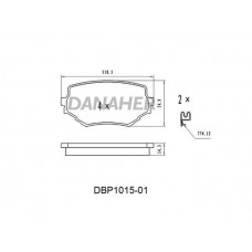 DBP1015-01 DANAHER Комплект гальмівних колодок дисковий гальм