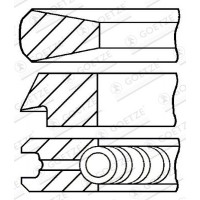 08-114400-00 GOETZE ENGINE Комплект поршневих кілець