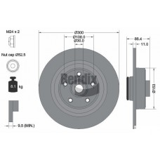 BDS1383 BENDIX Braking Гальмівний диск