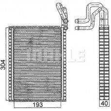 AE 116 000S MAHLE Випарник кондиціонера