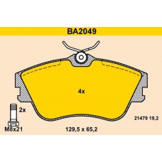 BA2049 BARUM Комплект гальмівних колодок дисковий гальм