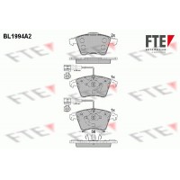 BL1994A2 FTE Комплект гальмівних колодок дисковий гальм