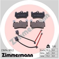 23694.165.2 ZIMMERMANN Комплект гальмівних колодок дисковий гальм