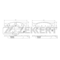 BS-1378 ZEKKERT Комплект гальмівних колодок дисковий гальм