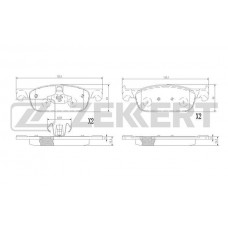 BS-1378 ZEKKERT Комплект гальмівних колодок дисковий гальм
