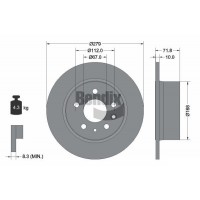 BDS1712 BENDIX Braking Гальмівний диск
