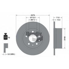 BDS1712 BENDIX Braking Гальмівний диск