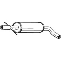 105-505 BOSAL Середній глушник вихлопних газів