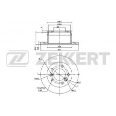 BS-5054 ZEKKERT Гальмівний диск
