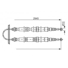 1 987 477 390 BOSCH Тросик, cтояночный тормоз