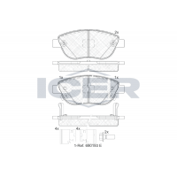 181809-203 ICER Комплект гальмівних колодок дисковий гальм