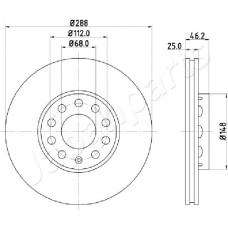 DI-0910 JAPANPARTS Гальмівний диск
