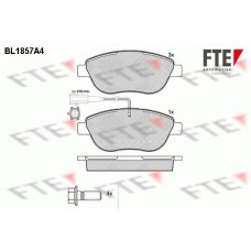 BL1857A4 FTE Комплект гальмівних колодок дисковий гальм