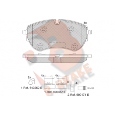 RB2319 R BRAKE Комплект гальмівних колодок дисковий гальм