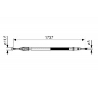 1 987 482 008 BOSCH Тросик, cтояночный тормоз