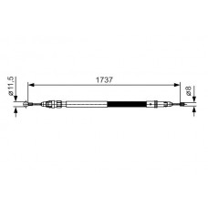 1 987 482 008 BOSCH Тросик, cтояночный тормоз