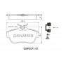 DBP2071-01 DANAHER Комплект гальмівних колодок дисковий гальм