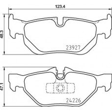 P 06 105 BREMBO Комплект гальмівних колодок дисковий гальм