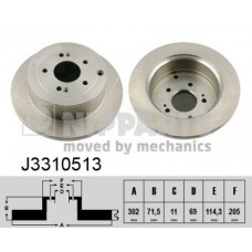 J3310513 NIPPARTS Гальмівний диск