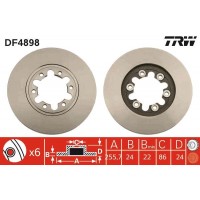 DF4898 TRW Гальмівний диск