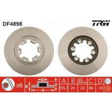 DF4898 TRW Гальмівний диск