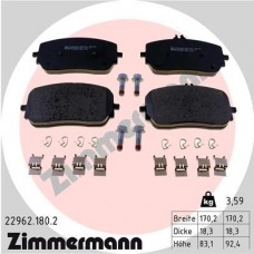22962.180.2 ZIMMERMANN Комплект гальмівних колодок дисковий гальм