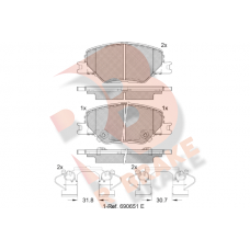 RB2332 R BRAKE Комплект гальмівних колодок дисковий гальм
