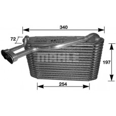 AE 34 000S MAHLE Випарник кондиціонера