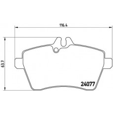 P 50 056 BREMBO Комплект гальмівних колодок дисковий гальм