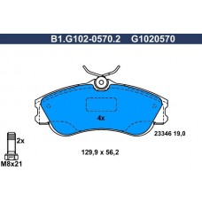B1.G102-0570.2 GALFER Комплект гальмівних колодок дисковий гальм