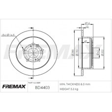 BD-4403 FREMAX Гальмівний диск