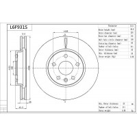 L6F931S AISIN Гальмівний диск